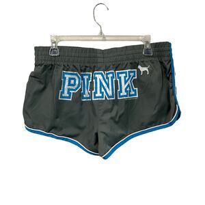 Y2K Women's Gray & Blue Victoria's Secret Pink Mini Shorts Size M